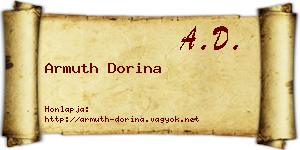 Armuth Dorina névjegykártya