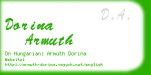 dorina armuth business card